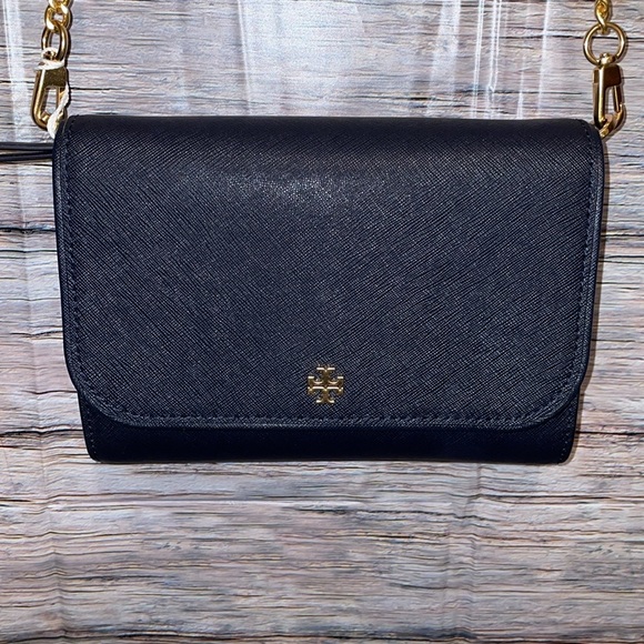 Tory Burch Navy Blue Flap Crossbody with Gold Hardware NWT - Picture 5 of 5